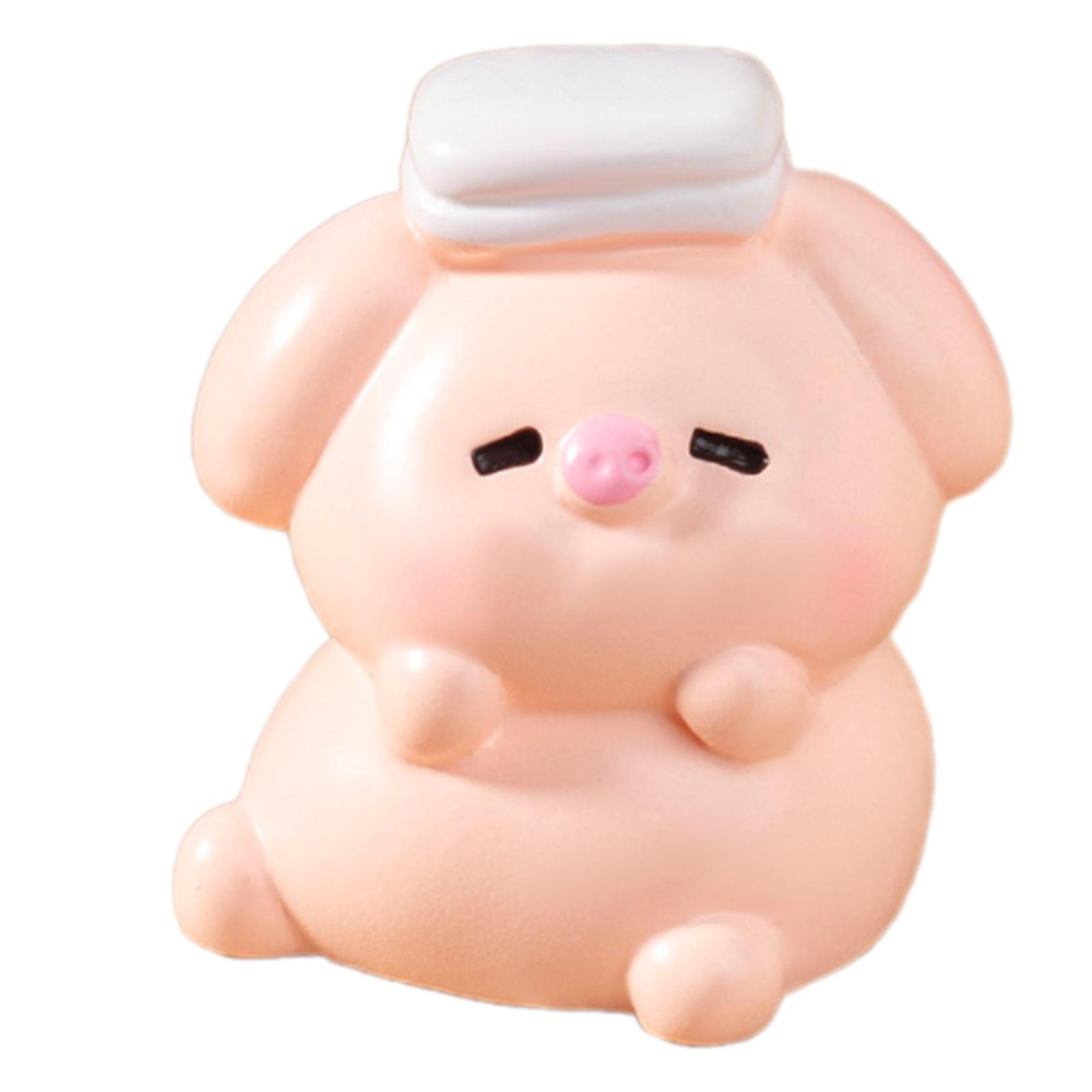 

Миниатюрные фигурки розовых свинок для украшения приборной панели автомобиля и декора полок на рабочем столе дома и в офисе, фигурки, куклы A