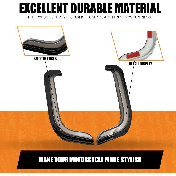 Motorcycle LED Lower Fairing Accent Lights Turn Signal Light Running Light Fit for Harley Touring Electra Glide Street Glide Road Glide Tri Glide