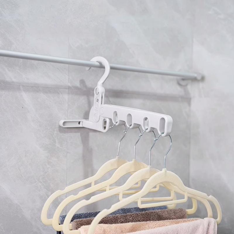 Портативная складная вешалка для путешествий складная сушилка для одежды вешалка для путешествий вешалка с 5 отверстиями для отеля кемпинга путешествий белый 1070₽