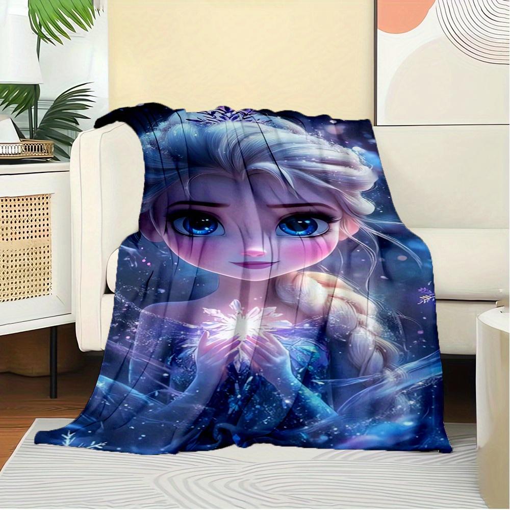 1 Stück Flanell Elsa Frozen Schneeflocke Überwurfdecke für Bett Sofa Geschenk Heimdeko Winterwunderland