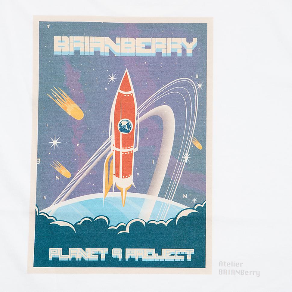 BRIAN BERRY Pluto Flight Tee_White