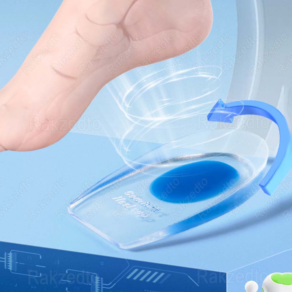 Silicone Heel Cups Gel Insoles for Shoes Men Women Heel Spurs Pain Relief Inserts Foot Cushion Height Increase Template Shoe Pad