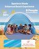 VEVOR Beach Tent Sun Shelter for 8 Person, UPF 50+ Protection, Portable Sun Shade Canopy with Carrying Bag & Sand Pockets