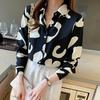 New Spring Printed Trendy Women's Fashion Versatile Tops Fashionable Long-sleeved Floral Shirts