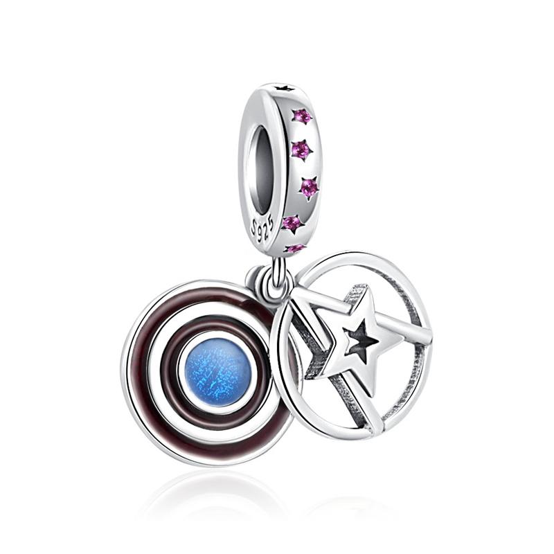 New Copper Double Layer Happiness Tree Clover Feather Talisman Pendant Fit For Original Bracelet Necklace Diy Women'S Jewelry