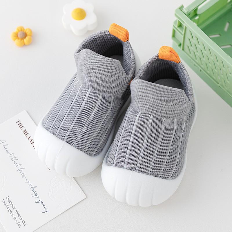 Soft Sole Non-slip Baby Walker Shoes - Solid Color Floor Socks for Boys & Girls, Ideal for Spring & Autumn Pre-walking.