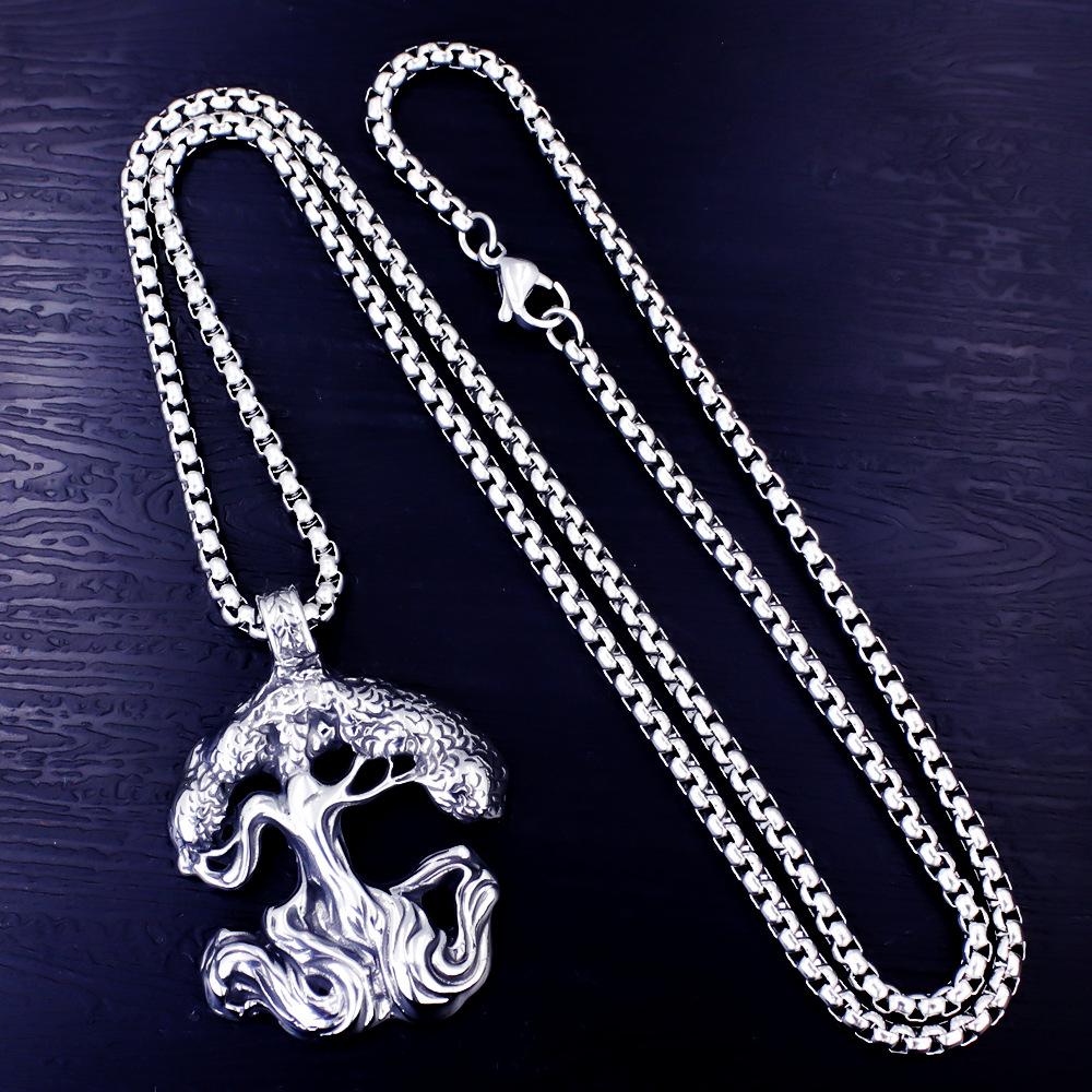 Necklace Nordic Mythology Viking Guardian Tree of Life Men's Pendant