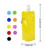 480ML Portable Foldable Silicone Folding Water Bottle Water Bag Outdoor Sport Supplies Hiking Camping Soft Flask Bag