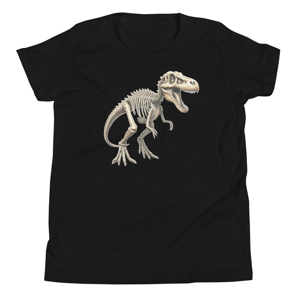 Velociraptor Raptor Skeleton Dinosaur Paleontologist Fossil Youth T-Shirt