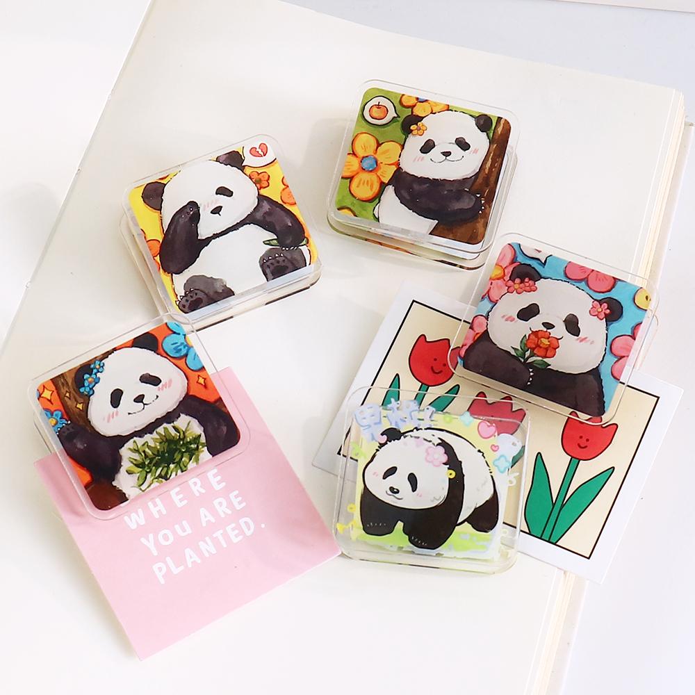 5Pcs/set panda Clip Acrylic Cute Page Holder Paper Clips Binder Clip Clamp File Index Photo Stationery Storage Office School