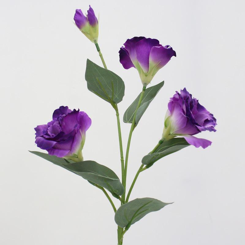 3 Branches 70cm Artificial Flower Trigeminal Eustoma Plants Room Home Decoration Fake Floral Wedding Photo Props Gifts