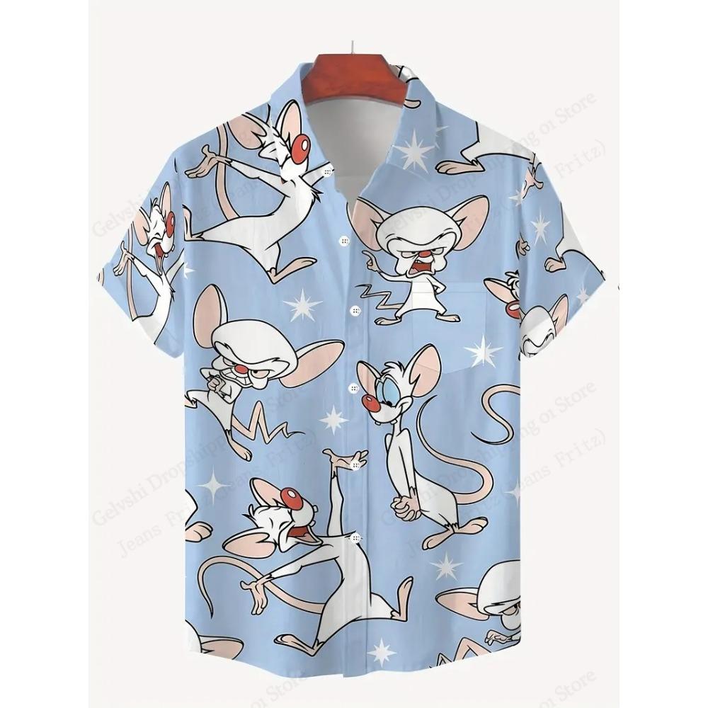 

Ribbon Duck 3d Print Hawaiian Shirts Short Sleeve Vocation Beach Shirt Men Blouse Large Size Camisas Men Clothes Cartoon Animal 2XL