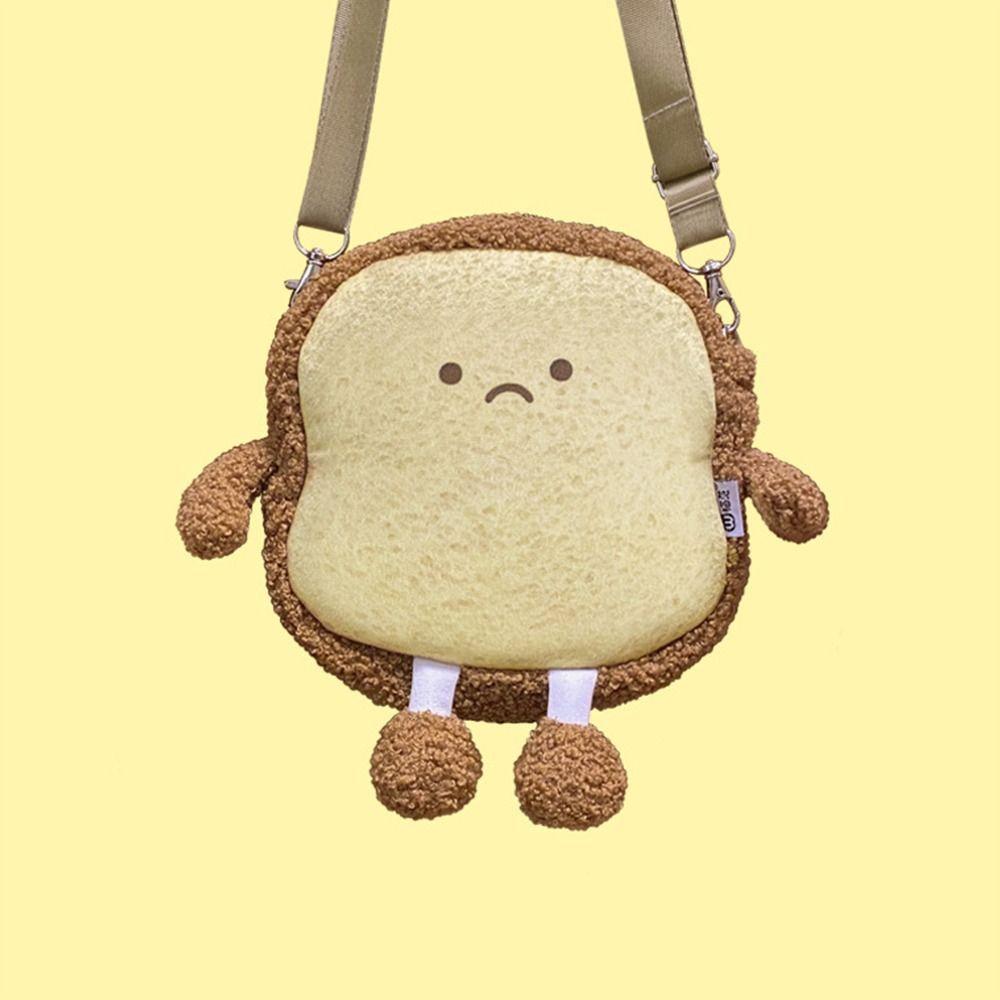 

Crossbody Bag Cute Expression Phone Wallet Portable Cartoon Shoulder Bag Children Sad