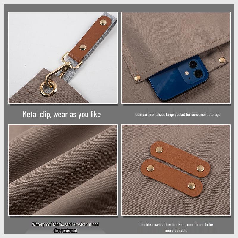 Waterproof Oil-Resistant Canvas Apron for Kitchen & Work with Custom Logo Printing