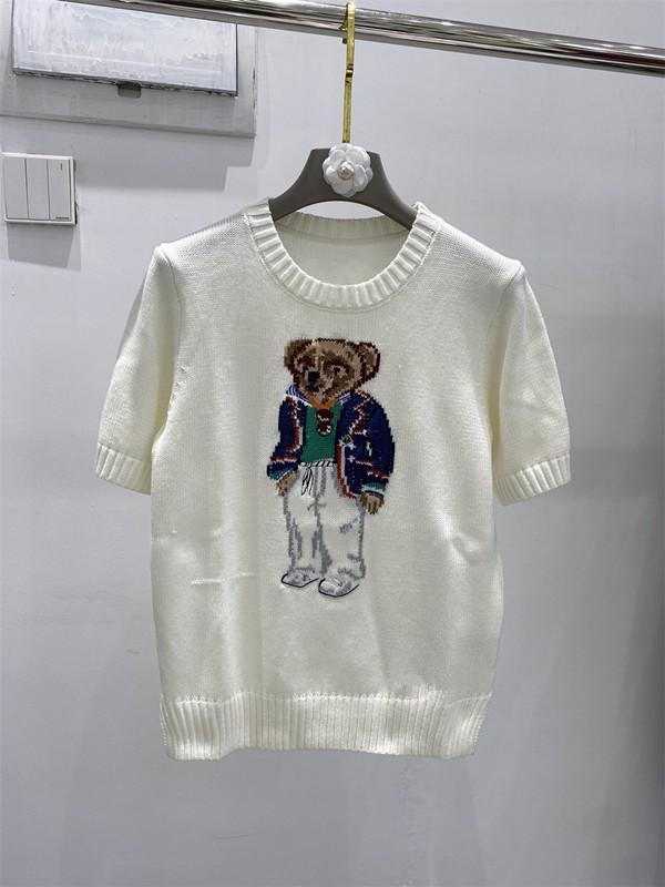 

Бестселер Жіночий светр з вовняної суміші, жакардовий, з мультяшним ведмедиком - Високоякісний, високоеластичний для осені та зими M