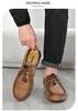 Spring Plus Size Hand-stitched Men's Leather Moccasins - Fashionable & Versatile Casual Shoes