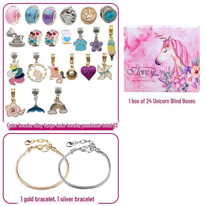 Gold Christmas Countdown Calendar: DIY Jewelry Set Gift