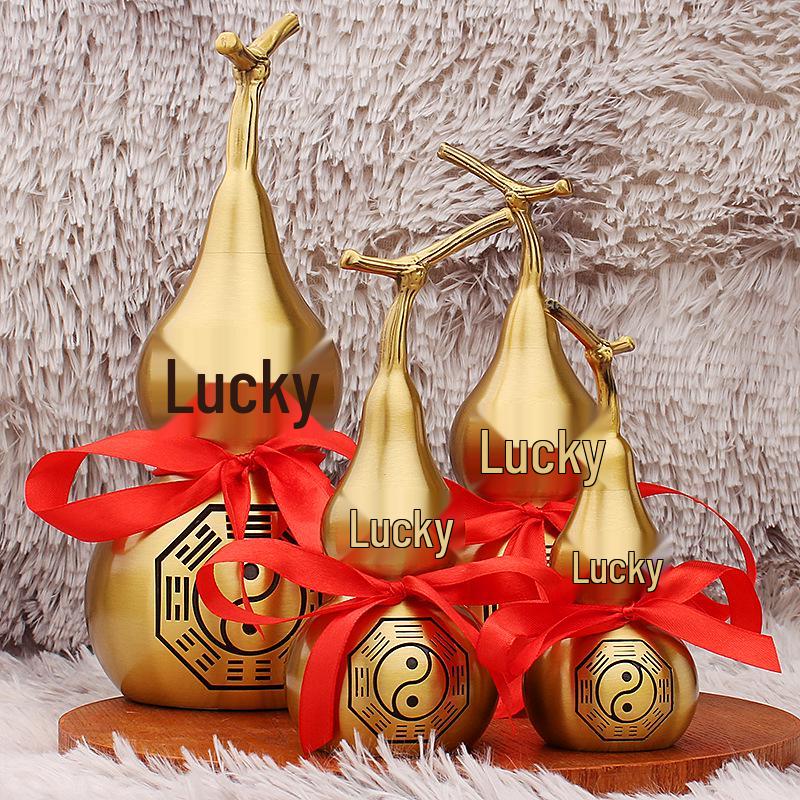 

Brass Bagua Copper Gourd Ornament for Home or Office Decor