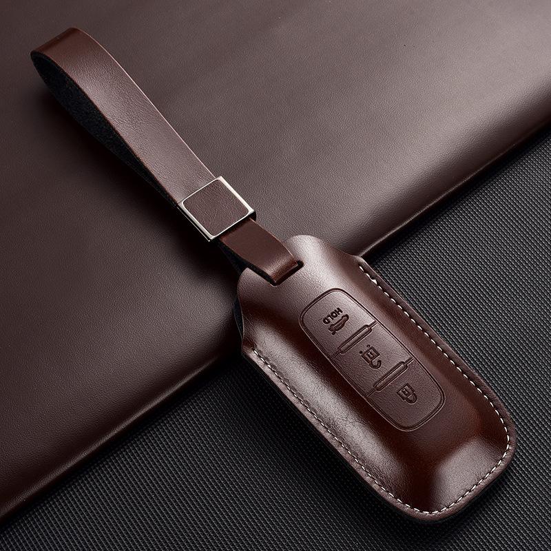 Nissan Leather Key Case for 14th Gen Sylphy, Teana, Qashqai, X-Trail, Tiida, Kicks, Murano Car Buckle Shell