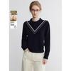 Women's Retro Polo Collar Lambswool Sweater