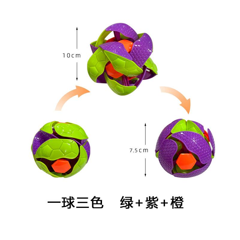 25122303 Fun Color Changing Ball Hand Throwing Sensory Decompression Accessory For Kids Adults Gift Double Magic Color Ball Toys