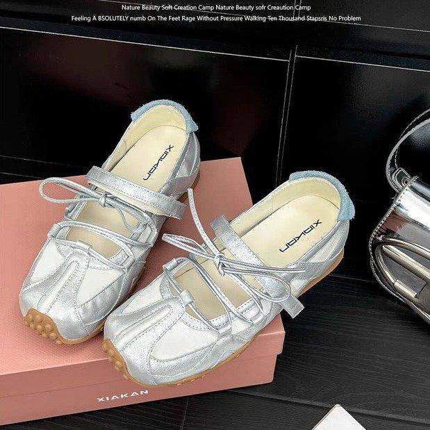 Cowhide version~ Casual shoes 4.5cm thick-soled heightening shallow mouth Mary Jane shoes women's commuter shoes 2025 new