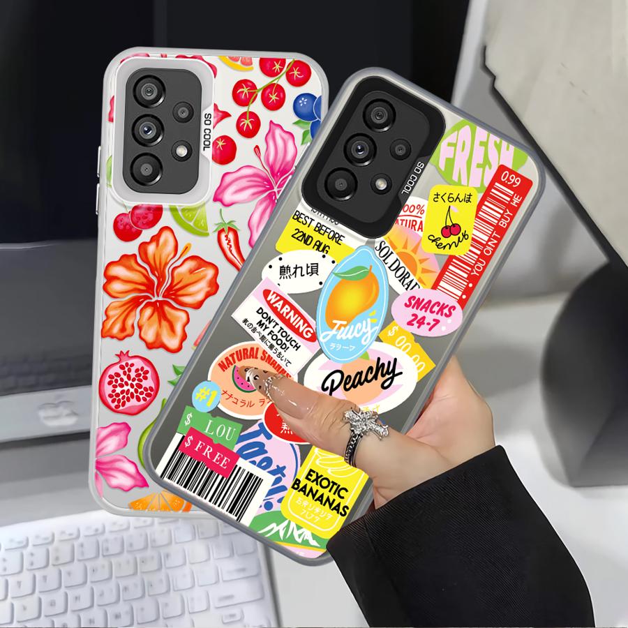 Fruit Pattern Phone Cover Case for Samsung Galaxy A17 A20s A21s A23 A31 A26 A15 A16 A13 A14 A12 A24 A25 A35 A34