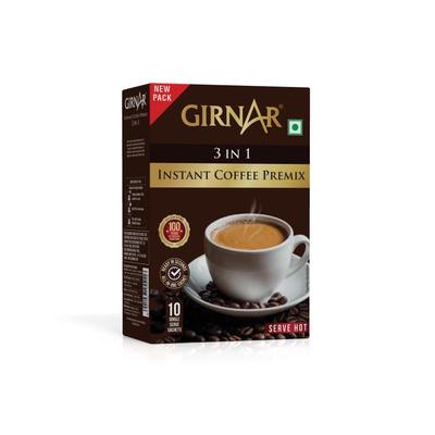 Girnar Instant Premix 3 In 1 Coffee 10 Sachets Quick Brew Aromatic Coffee Beverage