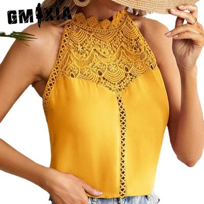Women's Summer Fashion Hollow Lace Gas Vest Top Women