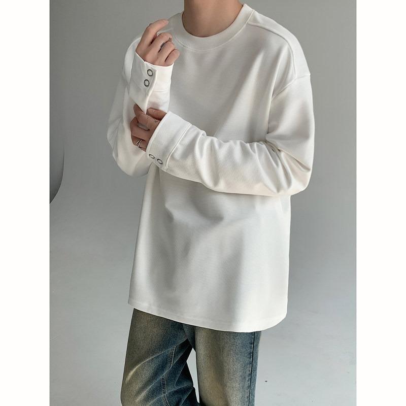 Round Neck Sweatshirt Men's Spring Autumn Long-sleeved T-shirt Bottoming Shirt