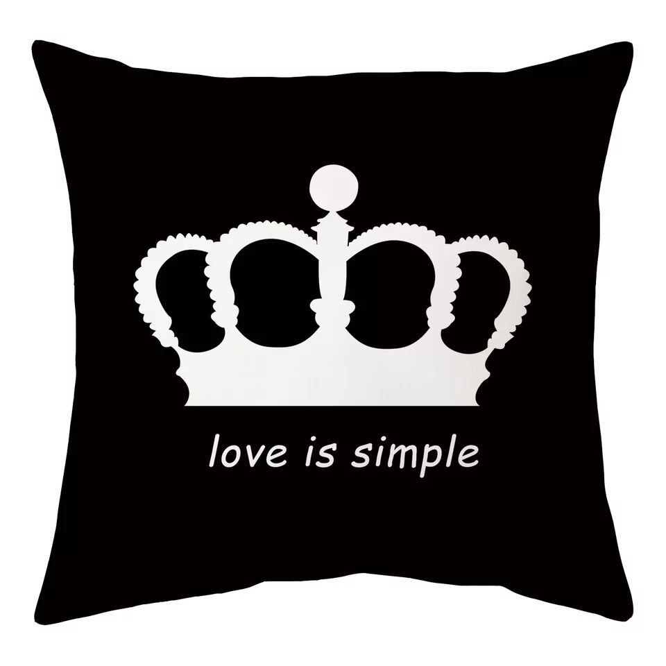 Nordic Black and White Simple Style Geometric Abstract Pillow Case Peach Leather Fleece Home Sofa Pillow Quilt Cushion