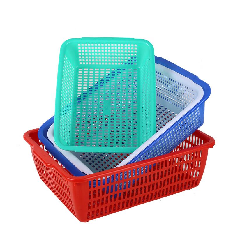 Rectangular Plastic Storage and Draining Basket