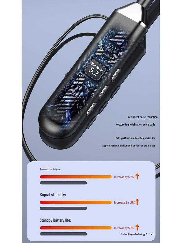 2026 Wireless Neckband Bluetooth Headphones - Comfortable for Long Wear, Unisex, Ideal for Sports, with Large Battery Life