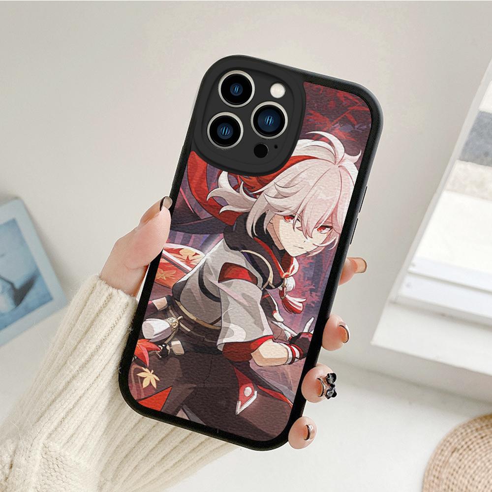 For Iphone Kazuha Genshin Impact Phone Case for Iphone 14 13 11 12 Pro MAX 13 12 MiNi 7 8 plus iphone 14 XS XR Lambskin Covers