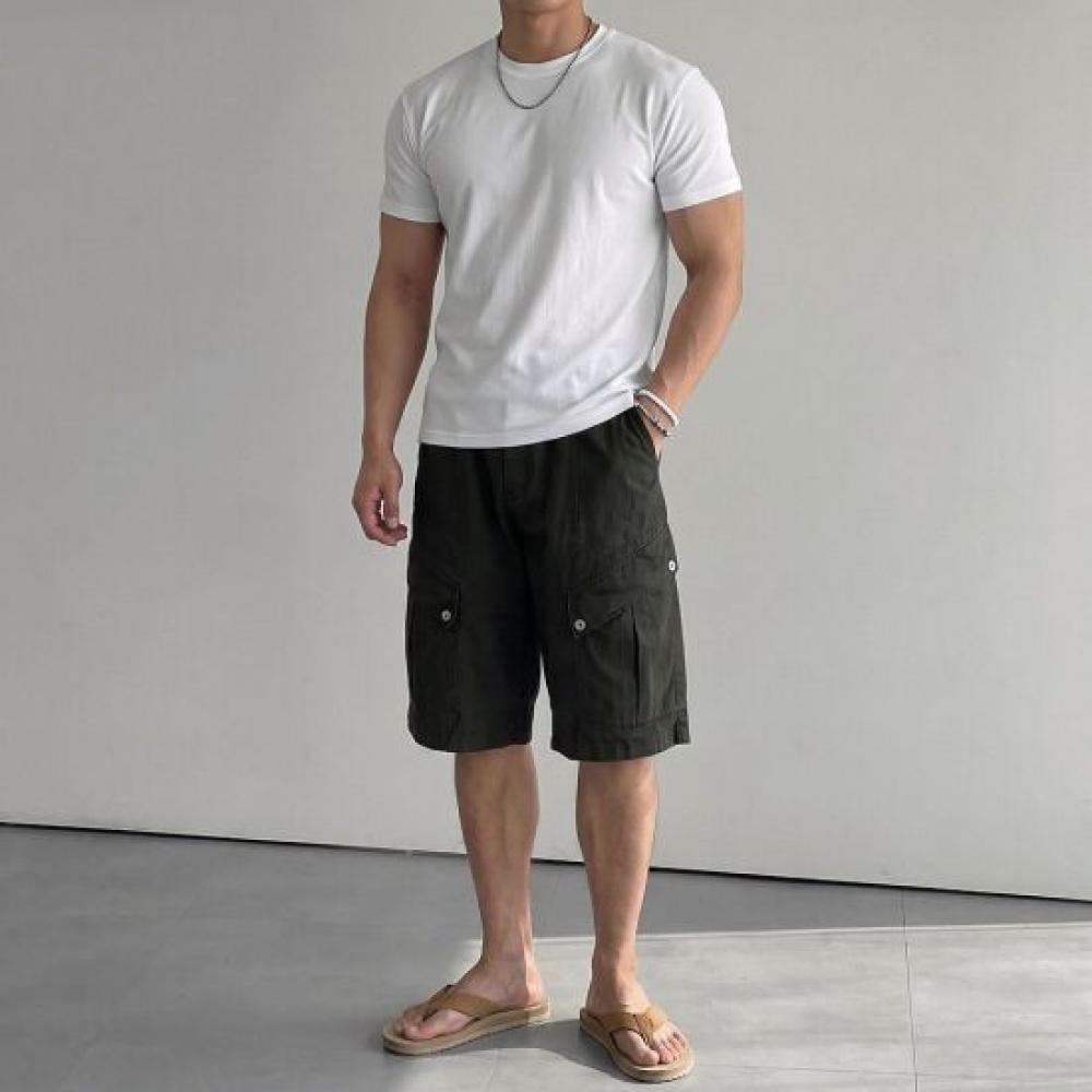 Onl Men S Cropped ShorT Sleeve T ShirT muScle fiT