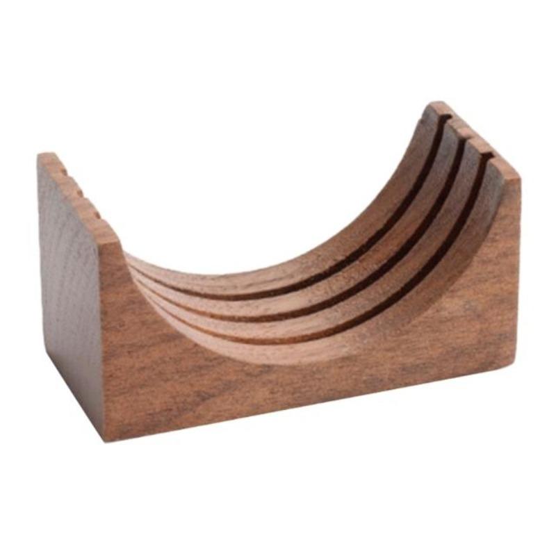 Espresso Coffee Puck Screen Stand, Reusable Wooden Walnut Stand for 51/53/58mm Espresso Portafilter Puck Screen