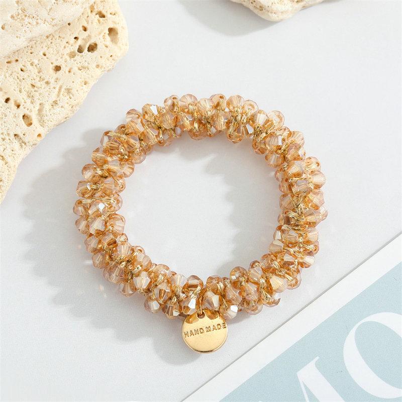 Korean Style Hair Bands Hair Ties Ins Rubber Band Fairy Hair Accessory Pearl Hair Band Dongdaemun Multicolor Crystal