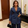 K3733 European Elegant Waist-Cinching Lapel Suit & Trousers Set