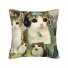 Pillow Cover Green Fruit Space Cat  Fashion Pillow Case For Sofa Home Decor Pillowcases