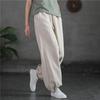 Women's Spring and Summer Artistic Loose Casual Pants, Solid Color Comfortable Mosquito Proof Lantern Pants