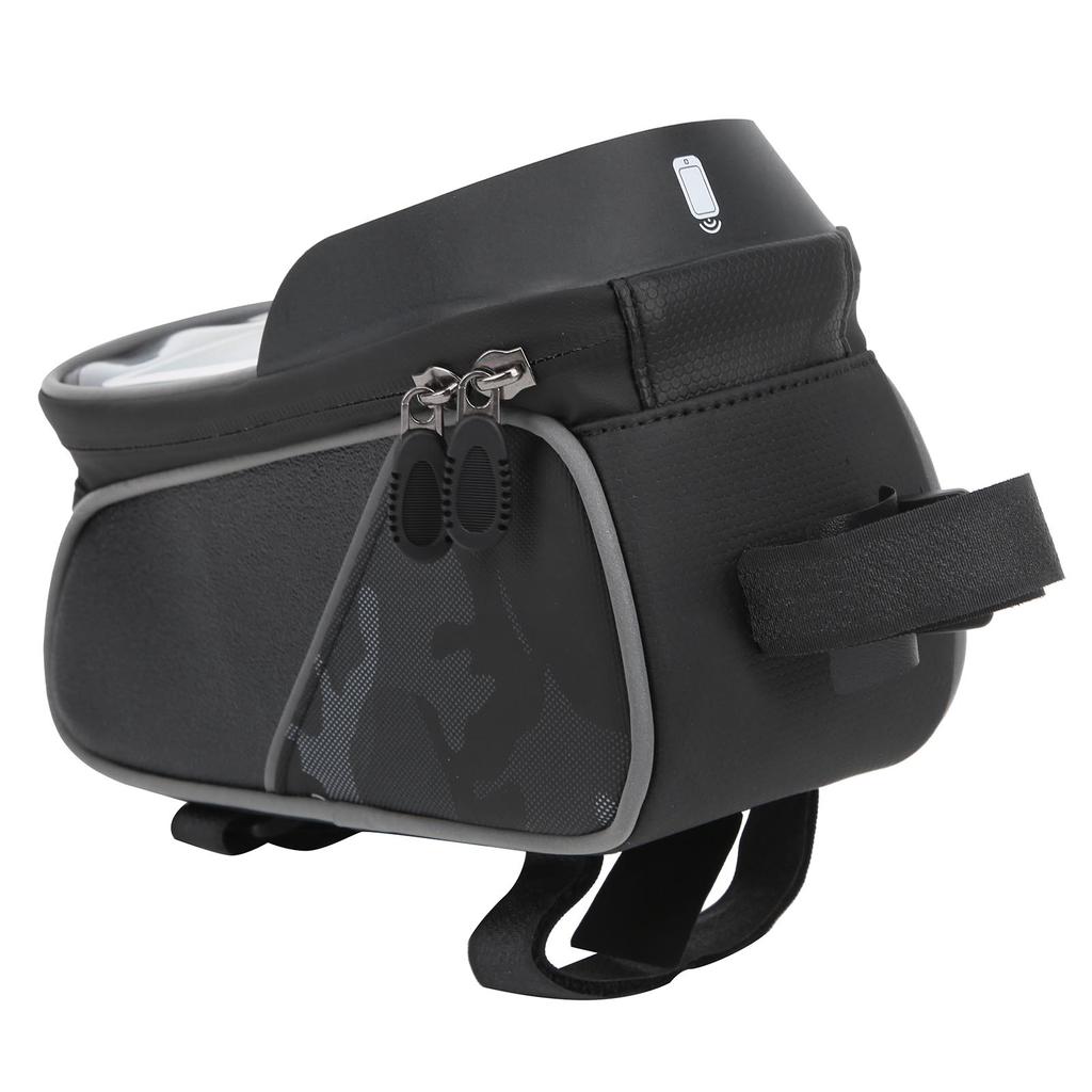 Bike Front Frame Bag Waterproof TPU Sensitive Touch Screen Top Tube Phone Mount Bag Pouch