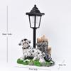 Garten Solar Leuchtlicht Welpen Ornamente Gartendekoration Skulptur Harz Handwerk Geschenk