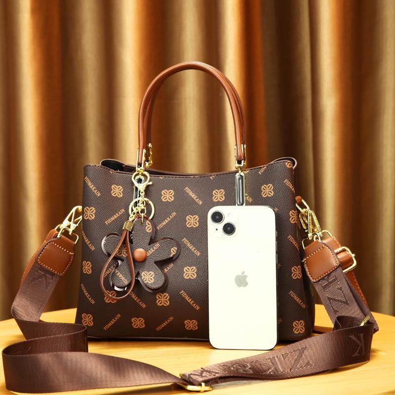 Tote bag pu retro bag 2025 new temperament high-end women's bag fashion large capacity shoulder messenger bag women