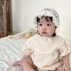 Lace Flower Baby Hat Embroidered Floral Ruffle Princess Bonnet Newborn Photography Props Sweet Infant Girls Mesh Sun Cap