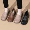 Fashion GKTINOO Women Loafers Shoes Genuine Leather 2025 British Style Women's Spring Shoes Thick Bottom Large Size Ladies Shoes