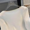 2025 Women's Lace-Up Bell Sleeve Knit Top: Age-Reducing Slim Fit for Autumn/Winter