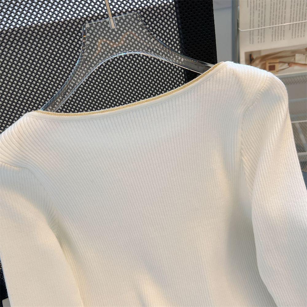 2025 Women's Lace-Up Bell Sleeve Knit Top: Age-Reducing Slim Fit for Autumn/Winter