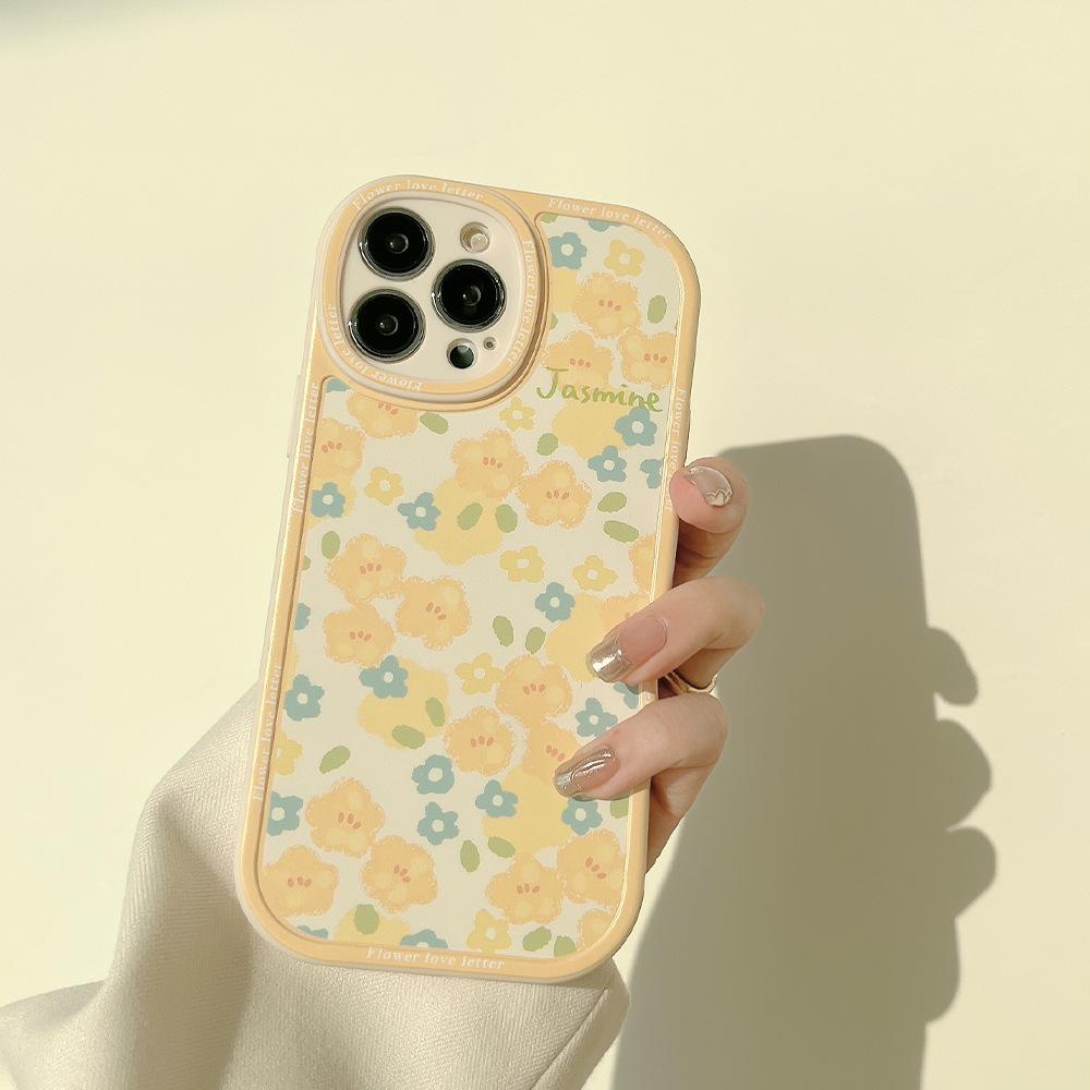 Small Fresh Floral Iphone16 Mobile Phone Case 17 Apple 14pro Max Fairy 12 Silicone 11 Sets X Suitable for A Variety of Models