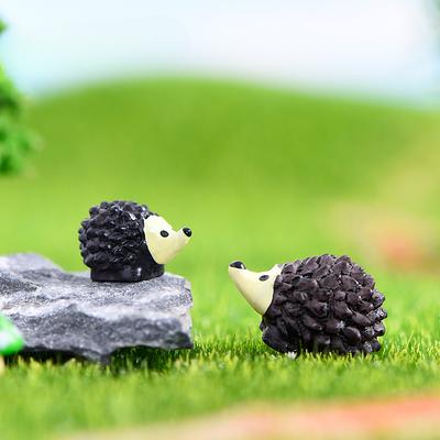 Materialien für Moos-Mikrolandschaft Dekorative Artikel wie Mutter-Igel- und kleiner Igel-Figuren
