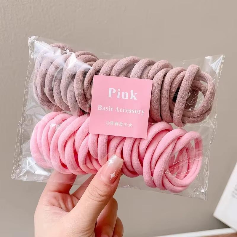 50Pcs Colorful Elastic Hair Ties for Women Ponytail Hold Scrunchie Rubber Band Basic Nylon Hair Bands Girls Hair Accessories